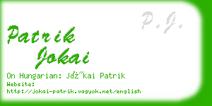 patrik jokai business card